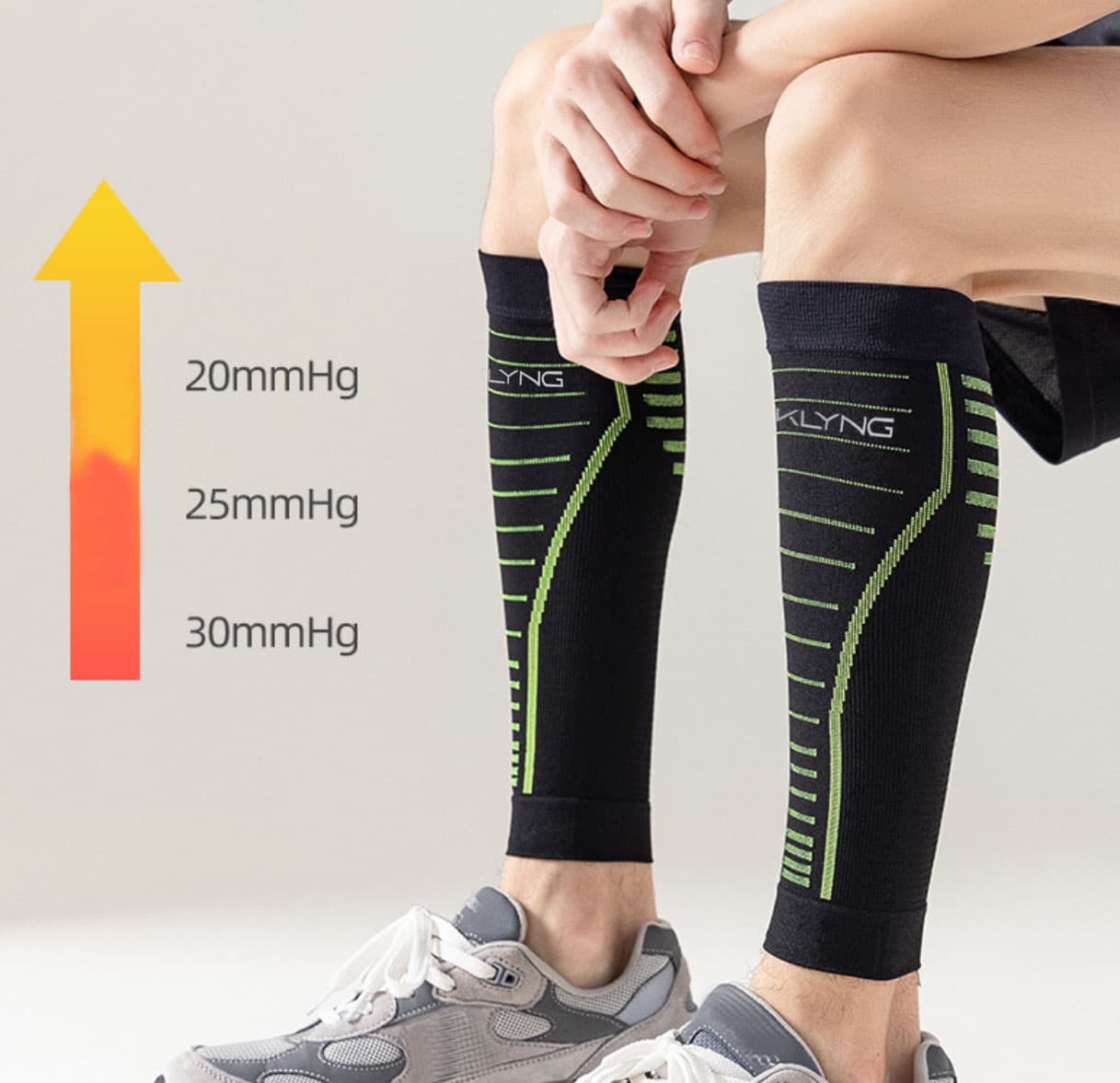 Unisex Pro Pickleball Lines-Up Graduated Compression Calf Sleeves