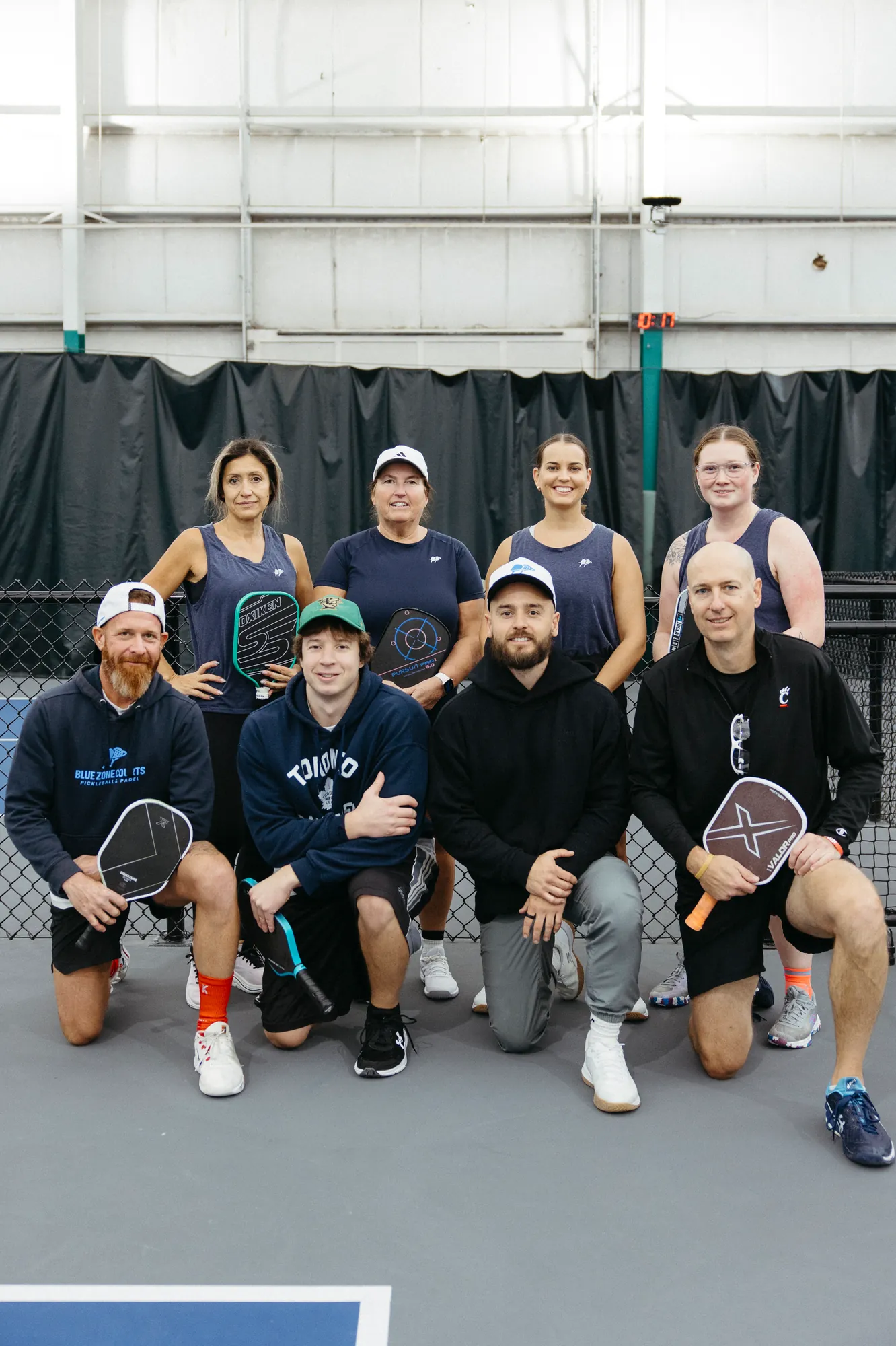 Senior Open team celebrating after a round robin stop